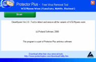 W32/Nyxem and its variants removal tool screenshot